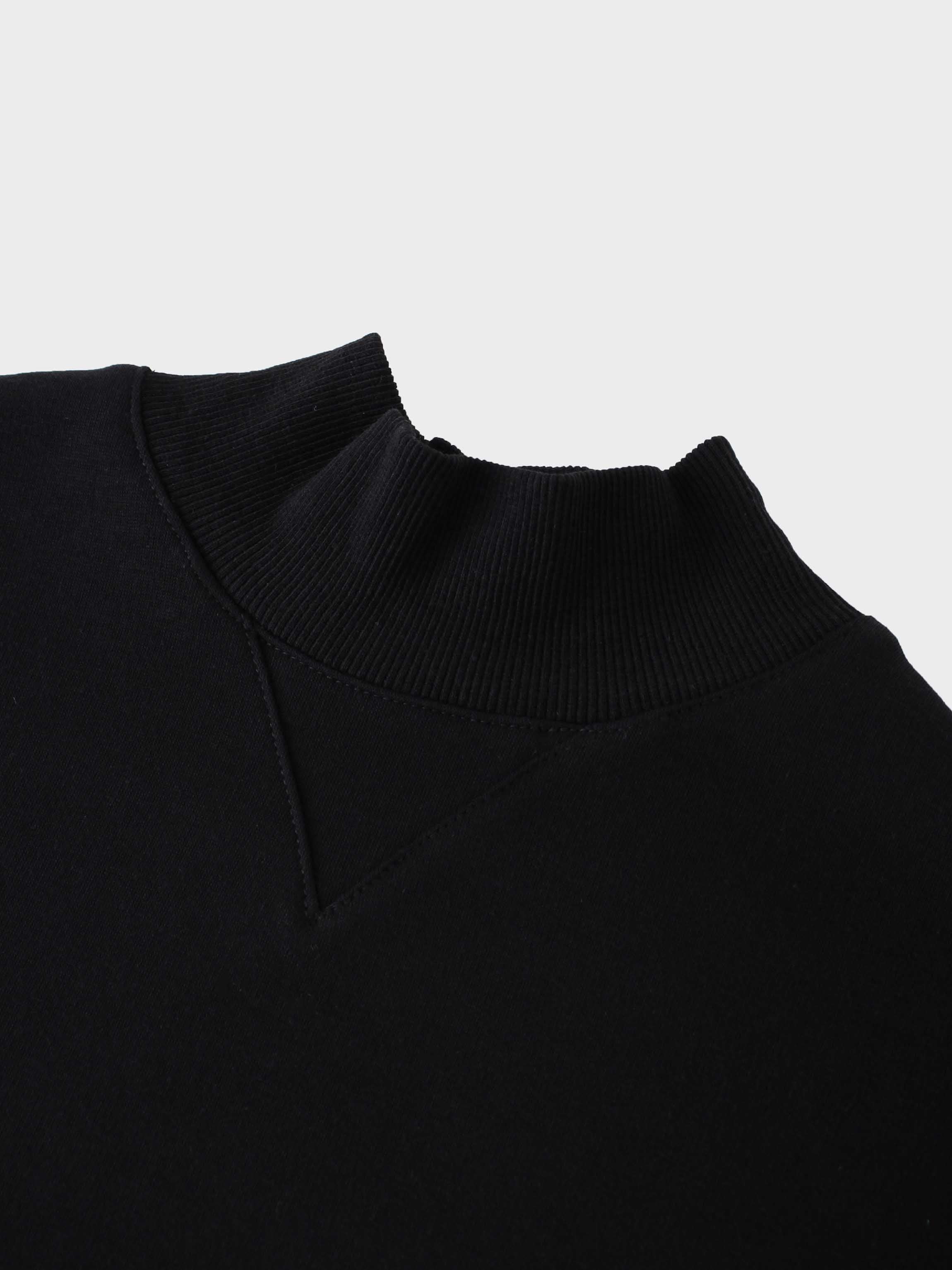 High Neck Sweatshirt-Black