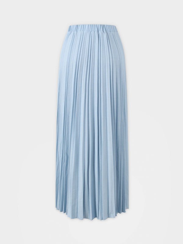 Thin Pleated Skirt-Light Blue