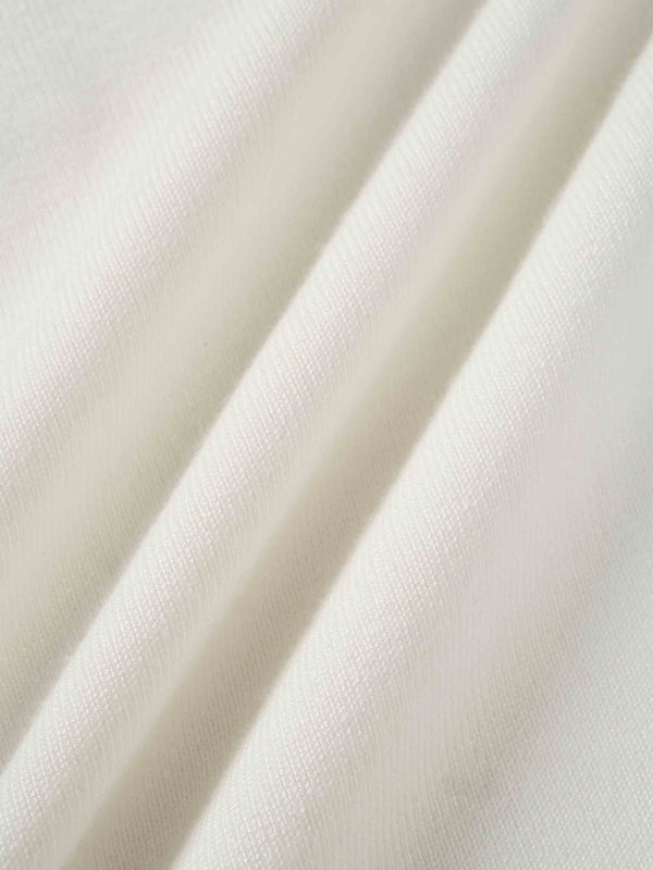 Mock Neck Thin Knit Sweater-Ivory