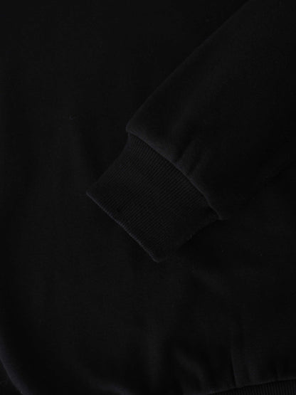 High Neck Sweatshirt-Black