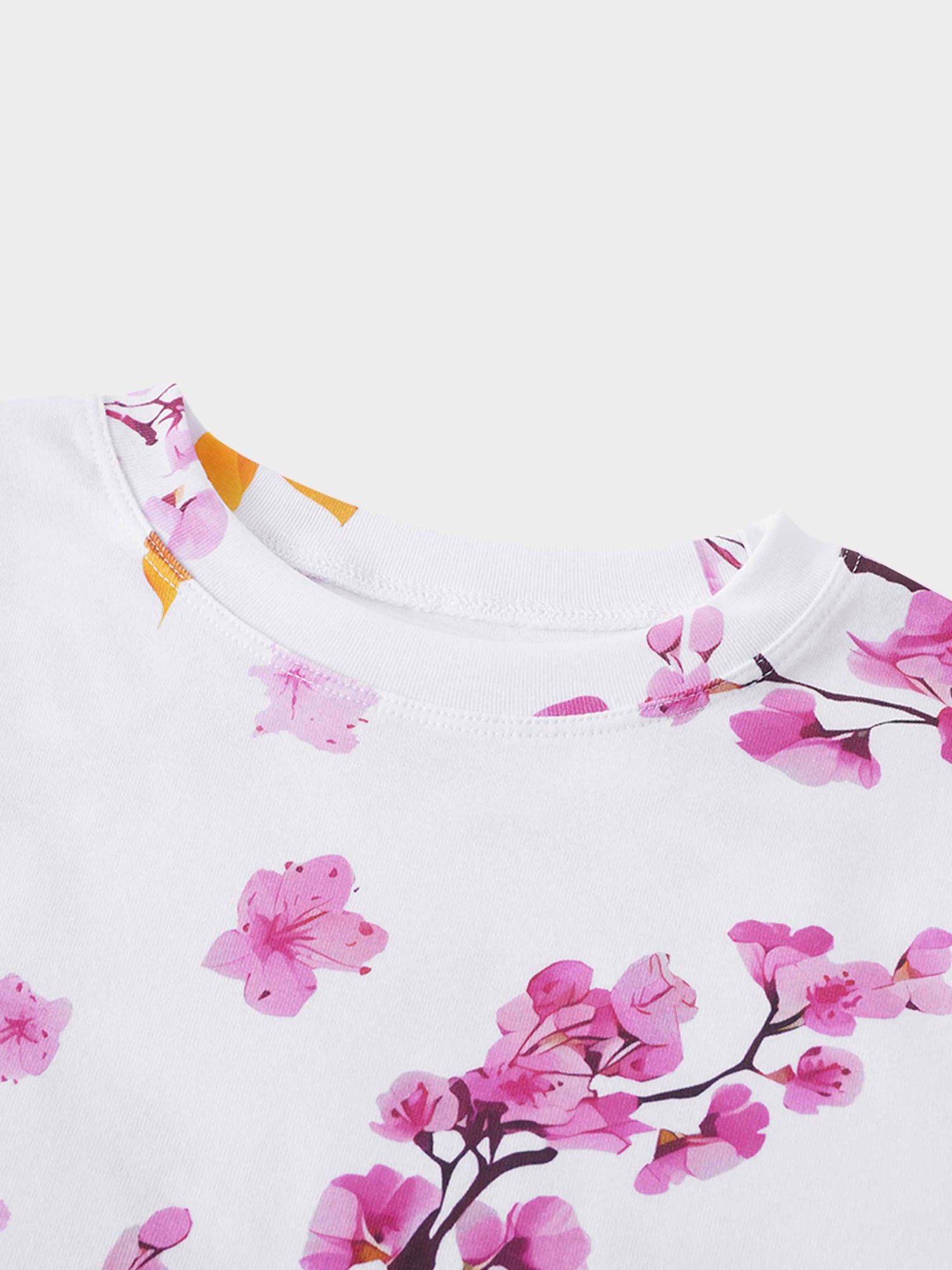 Basic Printed T-shirt-Cherry Blossoms