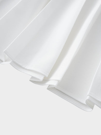 PLEATED SKIRT 35"-WHITE