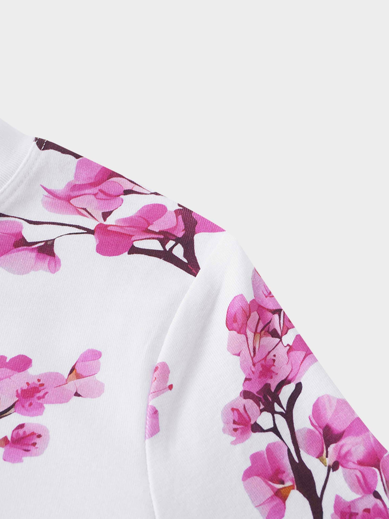 Basic Printed T-shirt-Cherry Blossoms