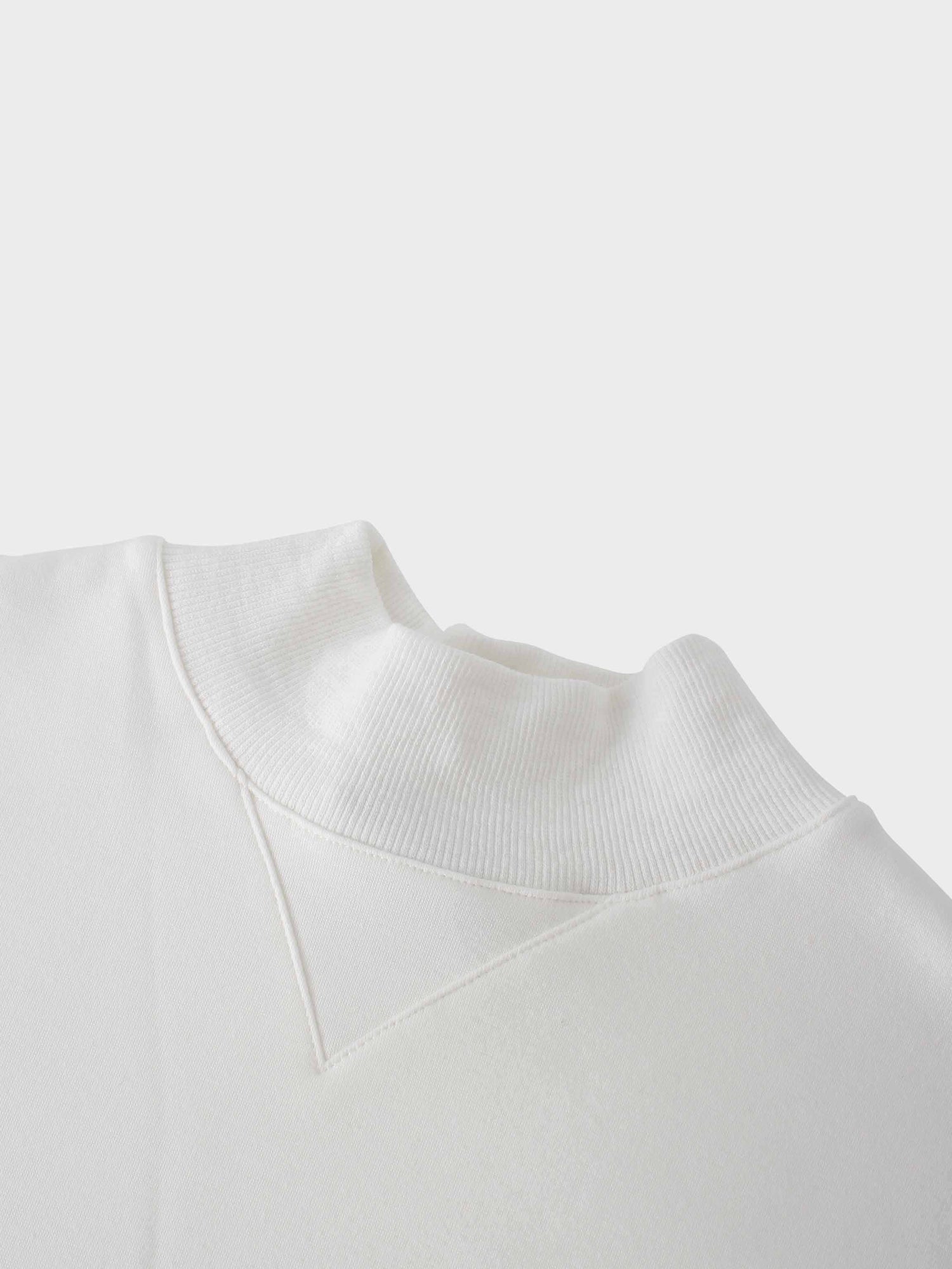 High Neck Sweatshirt-Cream