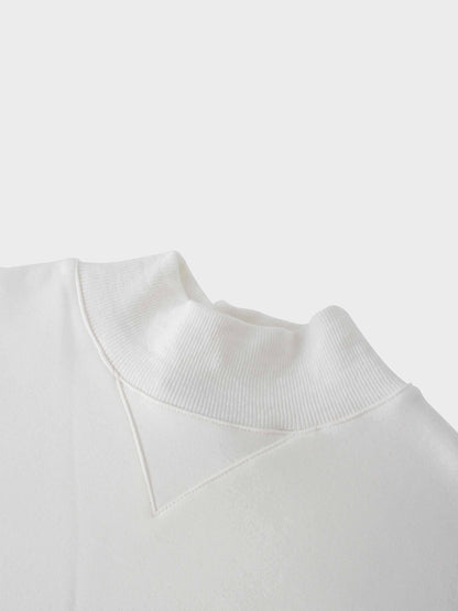 High Neck Sweatshirt-Cream
