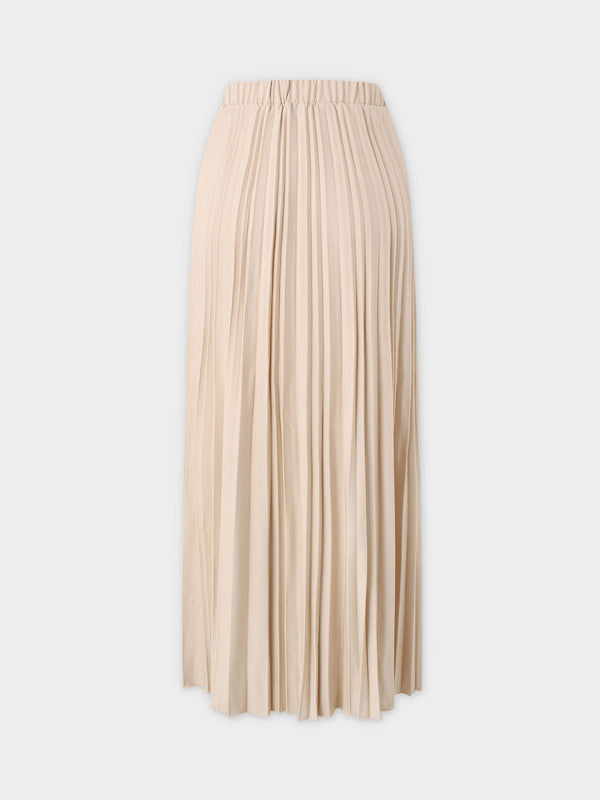 Thin Pleated Skirt-Stone