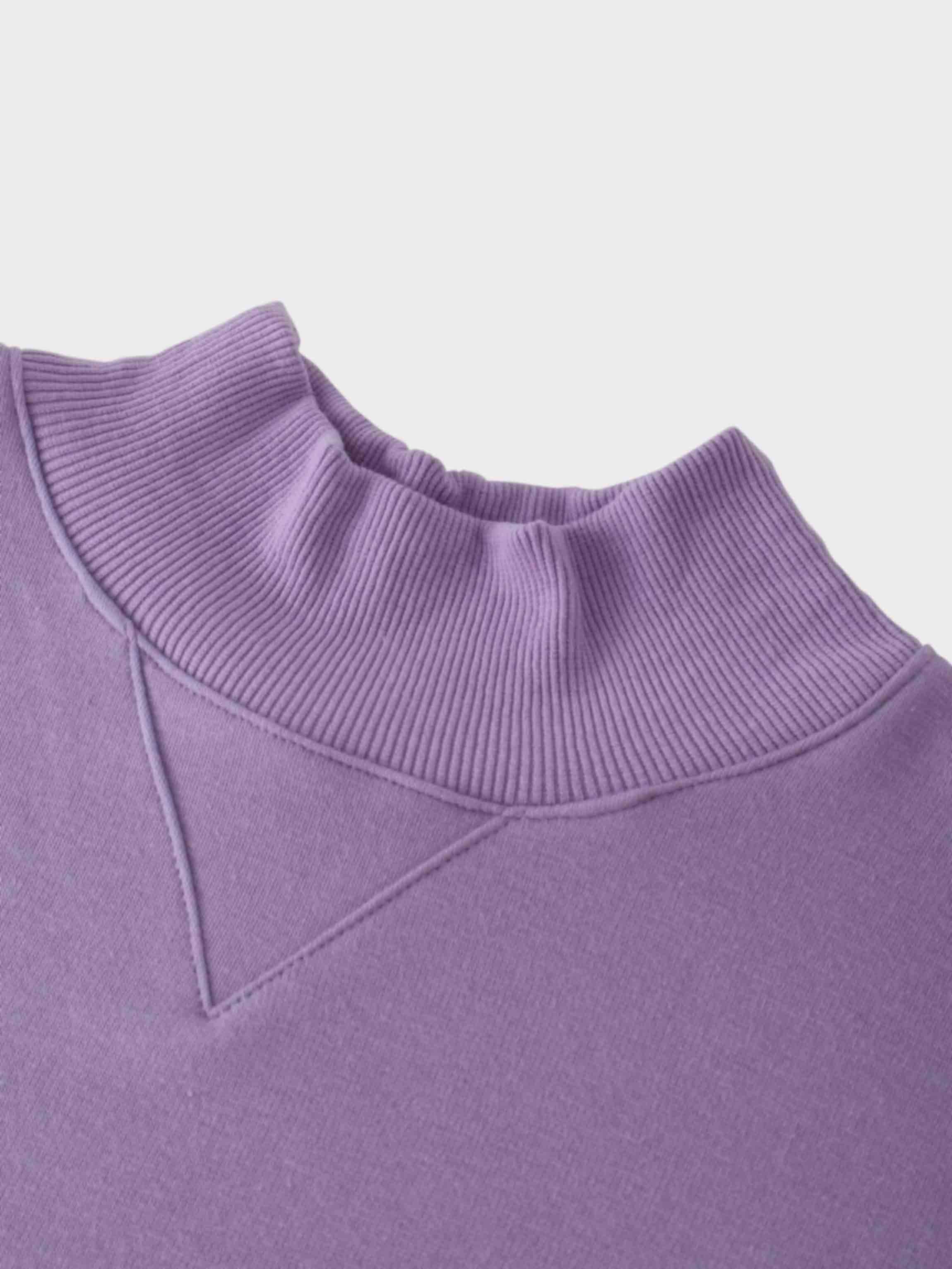 High Neck Sweatshirt-Lavender