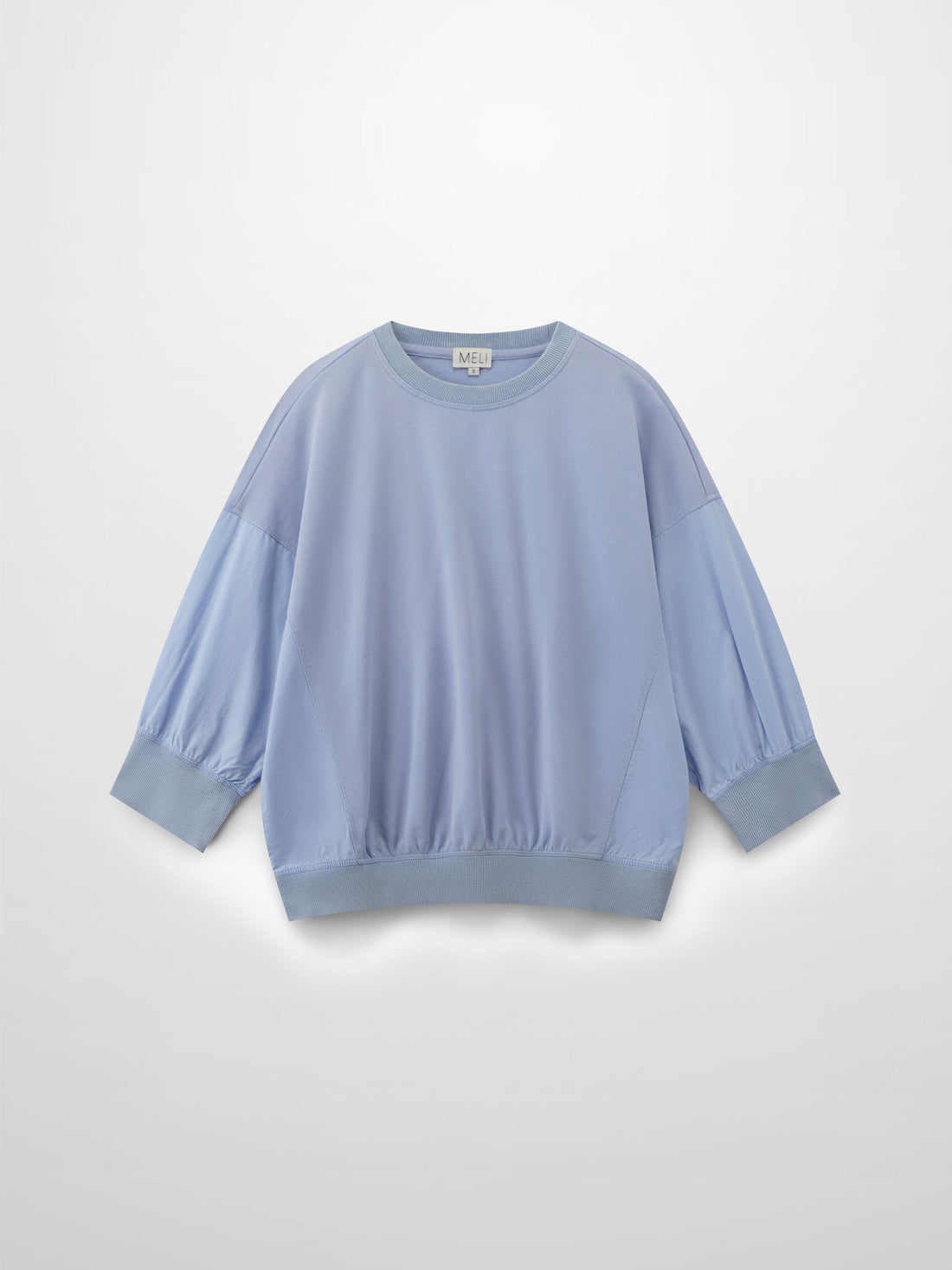 Washed Dolman Bomber Tee-Blue