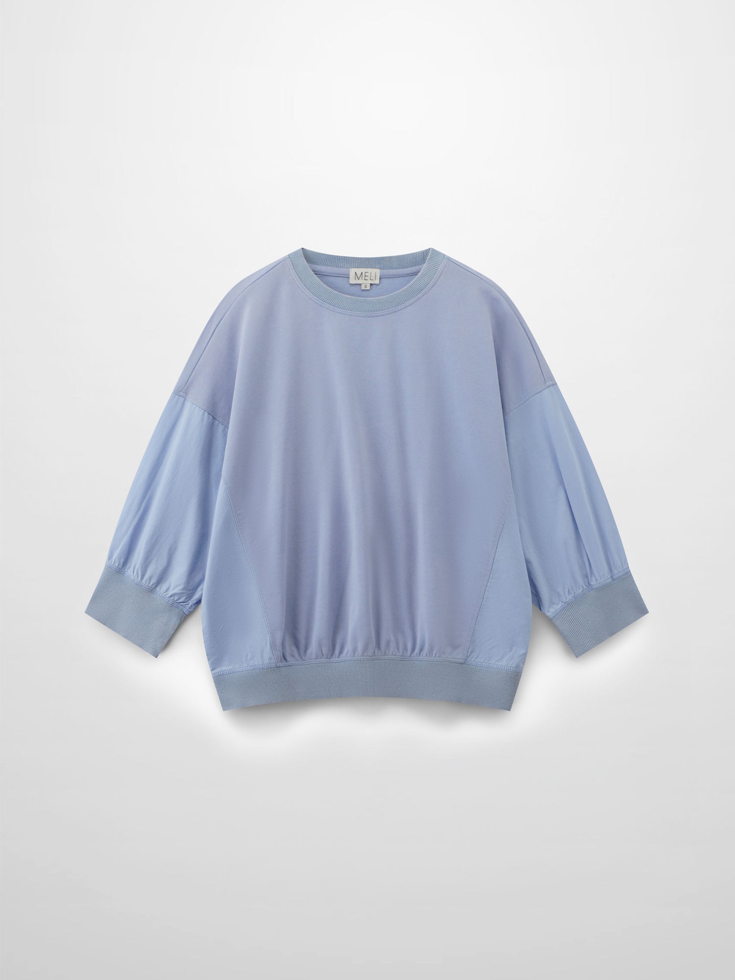 Washed Dolman Bomber Tee-Blue