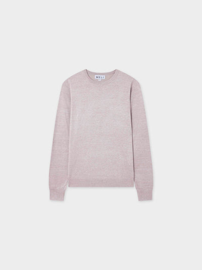 Basic Crew Sweater LS-Heathered Oatmeal