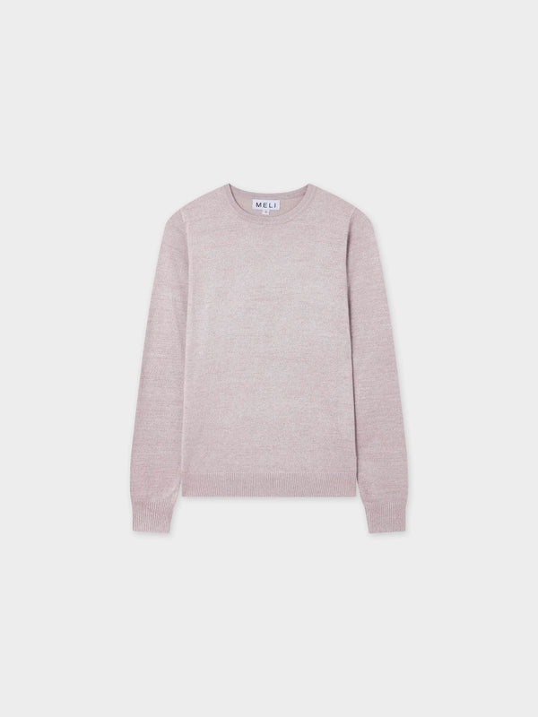 Basic Crew Sweater LS-Heathered Oatmeal