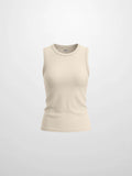 Sleeveless Basic Tee-Tan