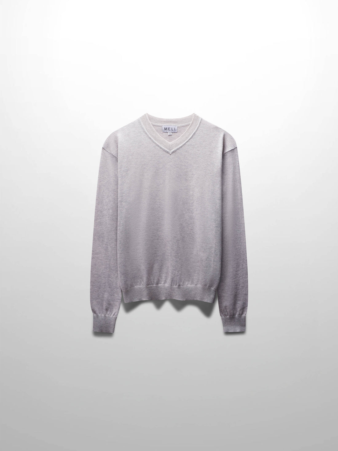 High V Lightweight Sweater-Heathered Grey