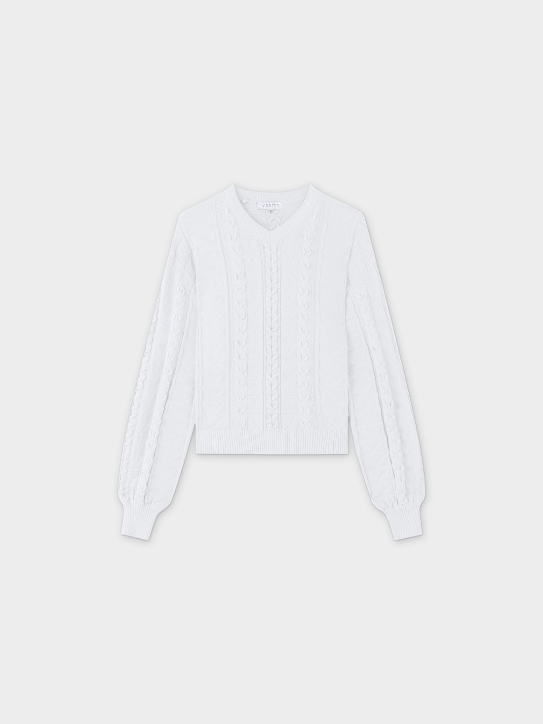 Cross Stitch Sweater-White