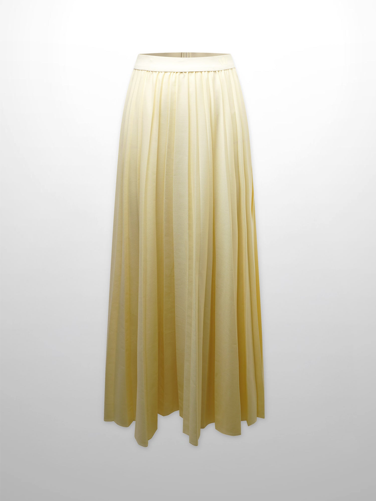 PLEATED SKIRT 37&quot;-PALE YELLOW