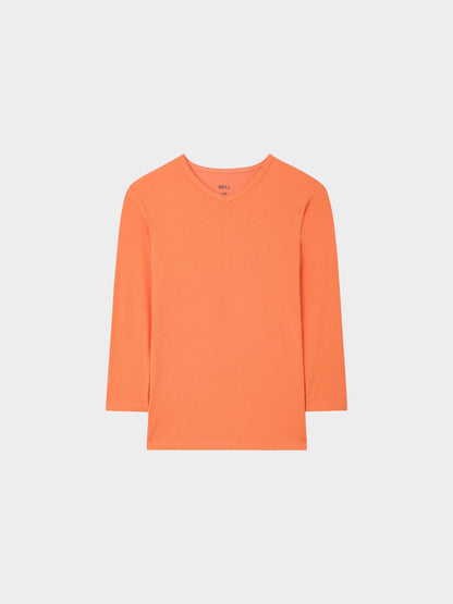 RIBBED HIGH V 3Q-ORANGE