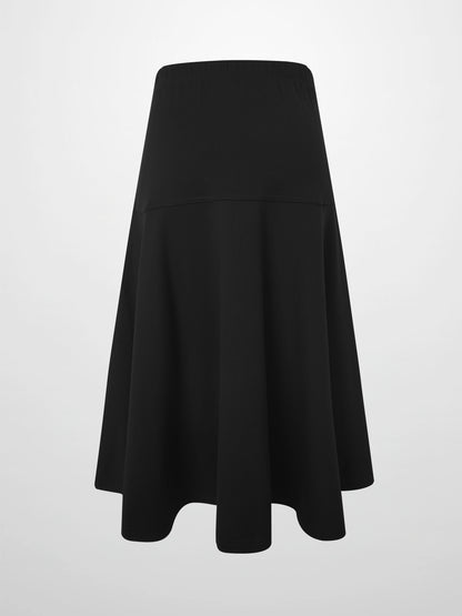 Drop Waist Ponte Skirt - Black 26"