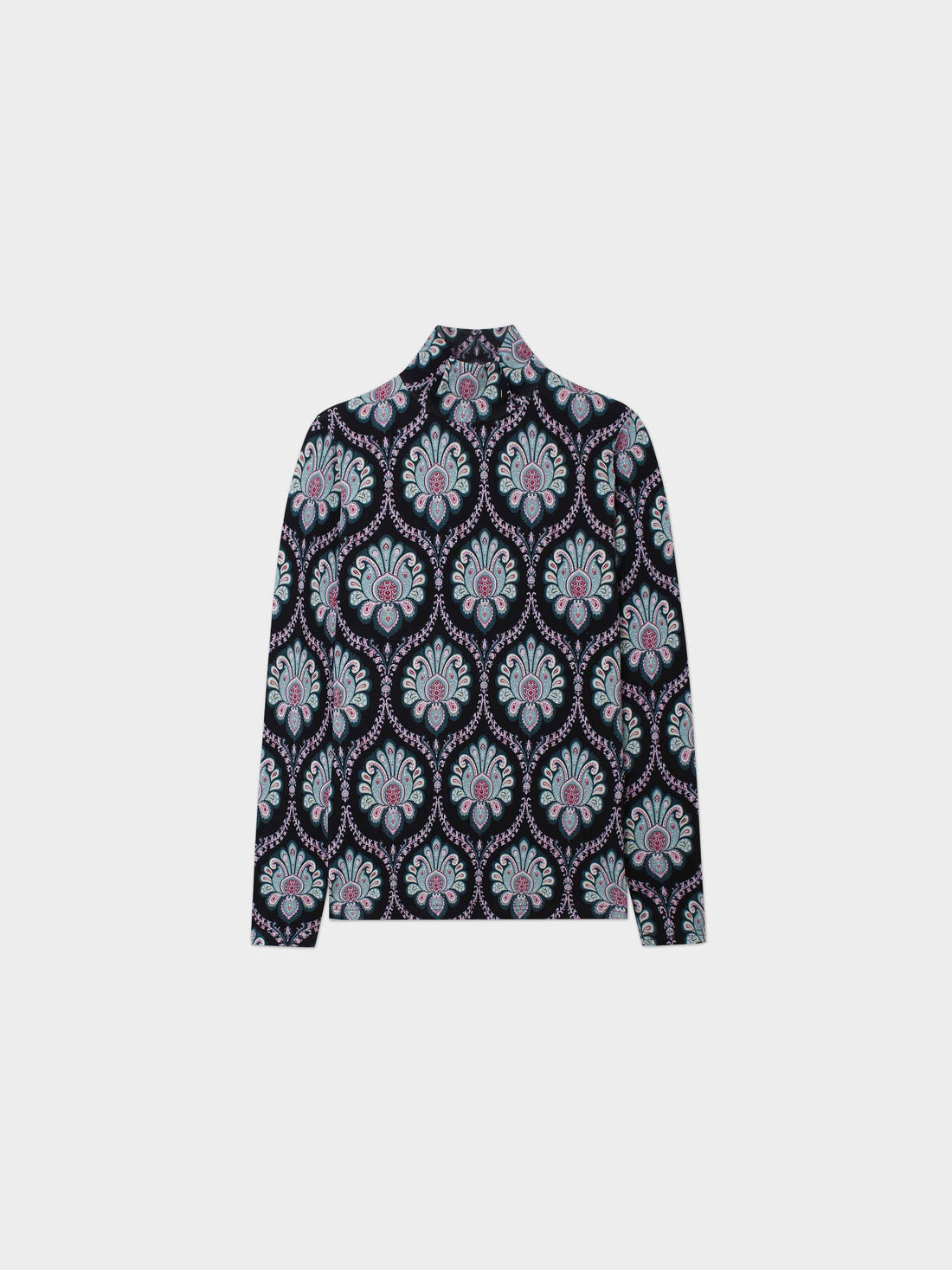 Printed Modal Turtleneck-Idiana