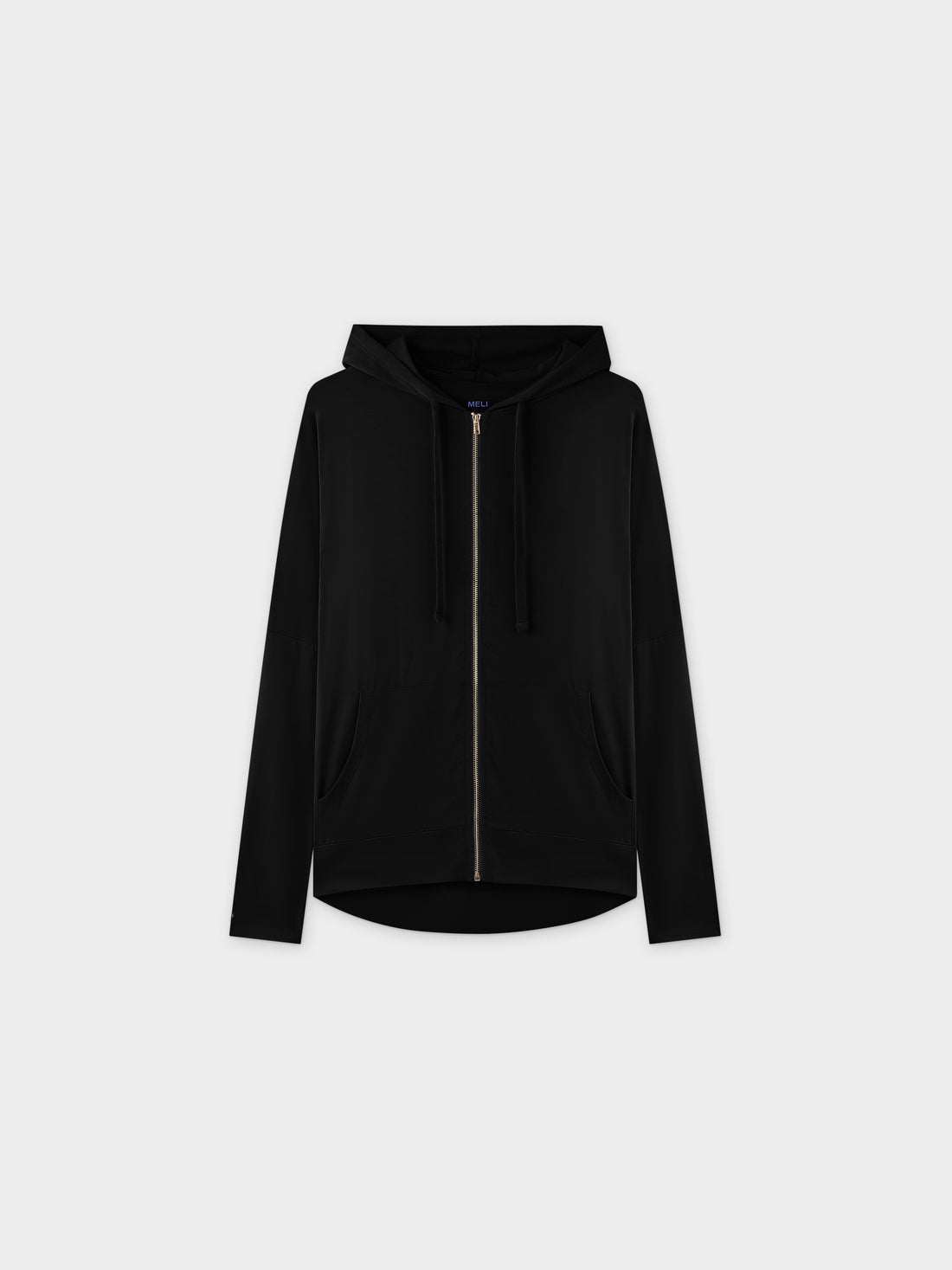 ZIP UP HOODIE-BLACK