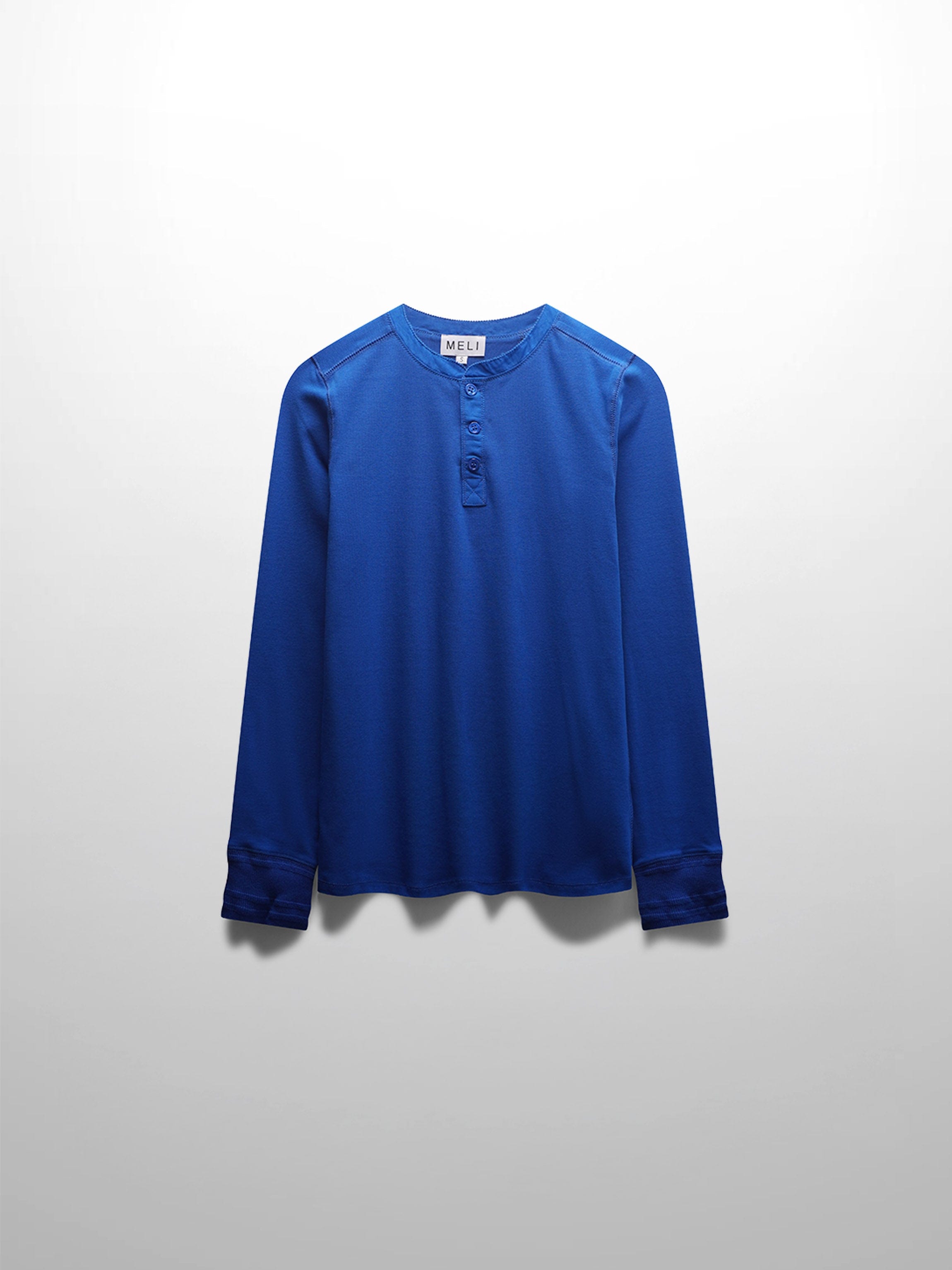 Trim Detail Henley-Cobalt Blue