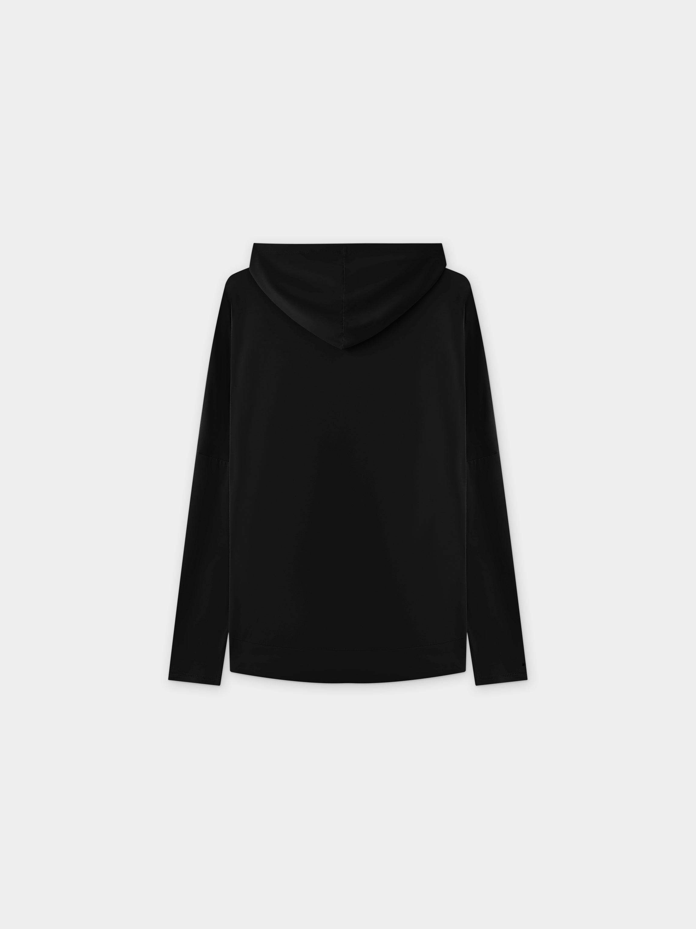 SUDADERA CON CREMALLERA Y CAPUCHA-NEGRO