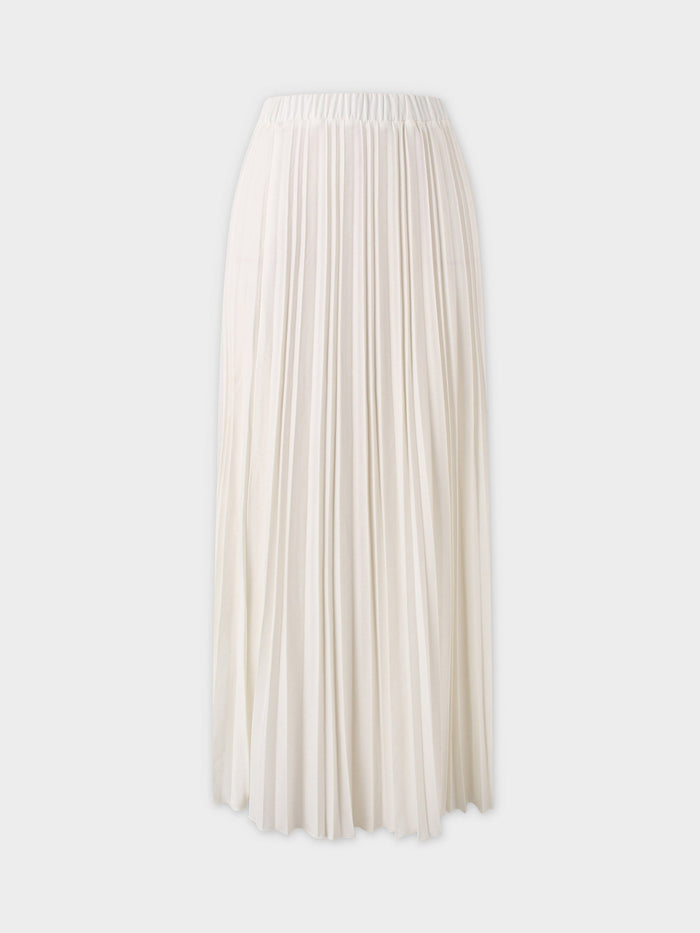Thin Pleated Skirt-White