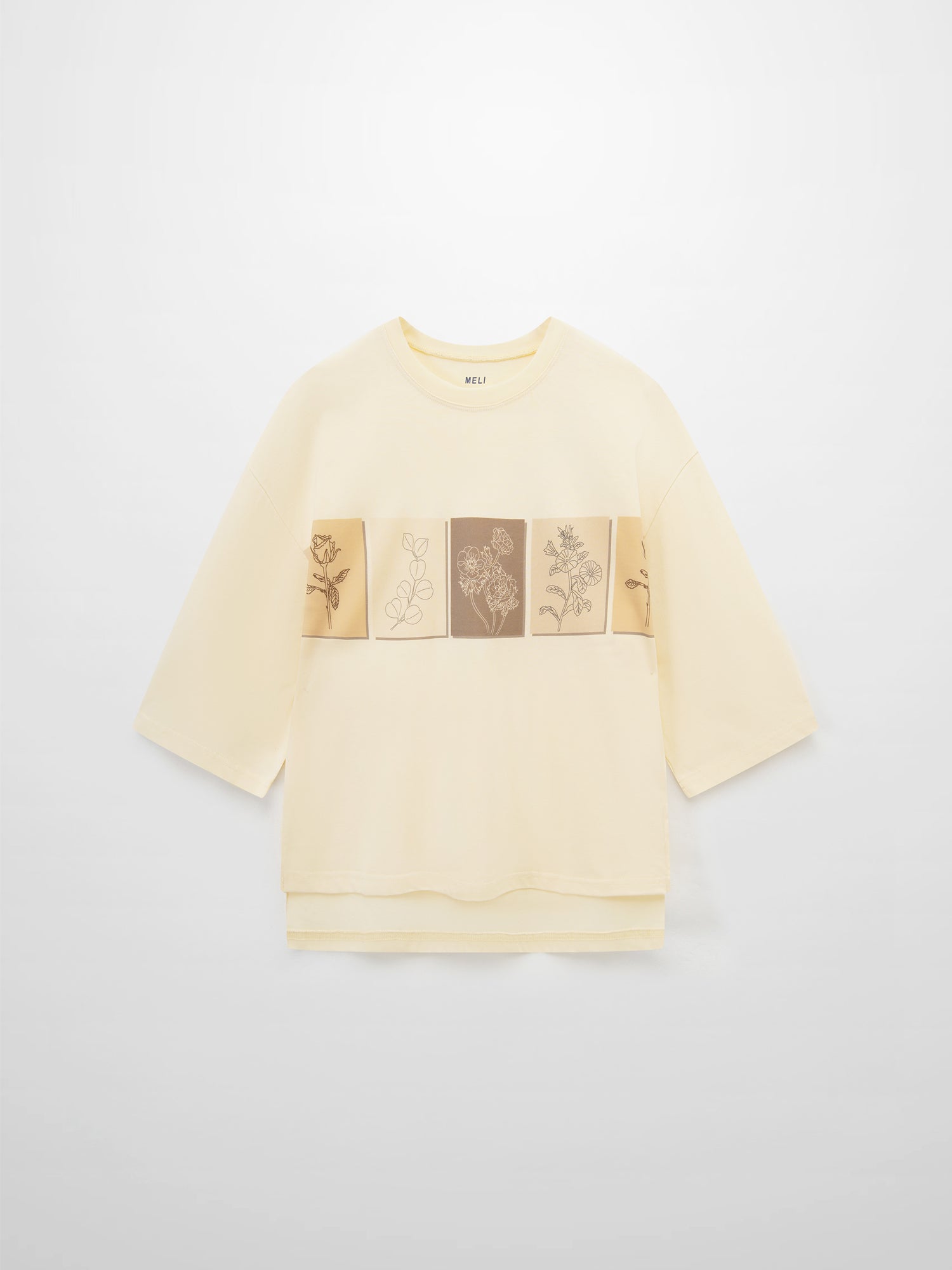 Oversized Printed Tee-Flower Box