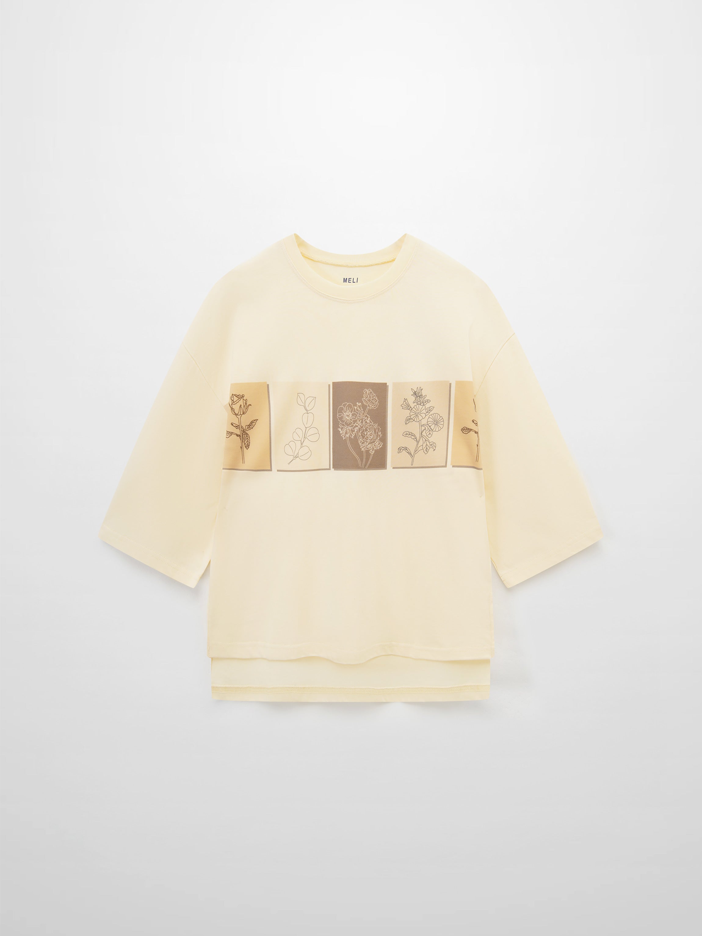 Oversized Printed Tee-Flower Box