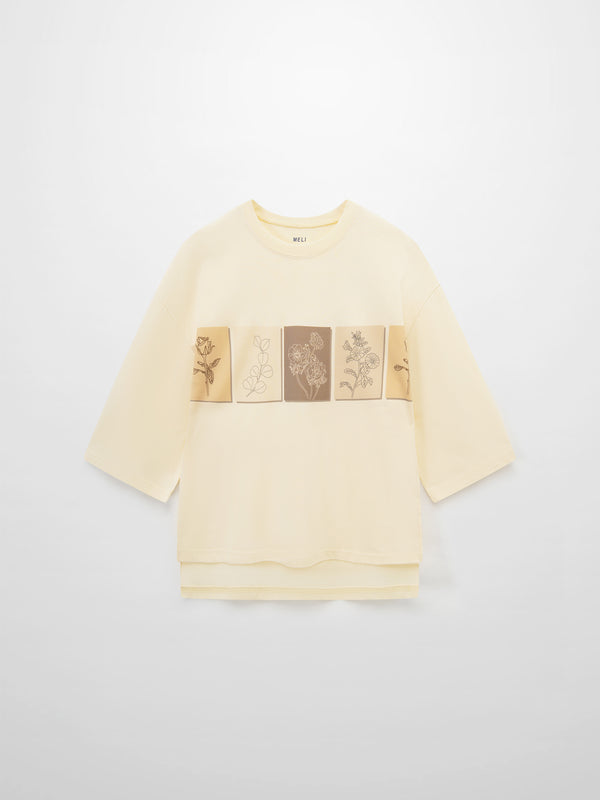 Oversized Printed Tee-Flower Box