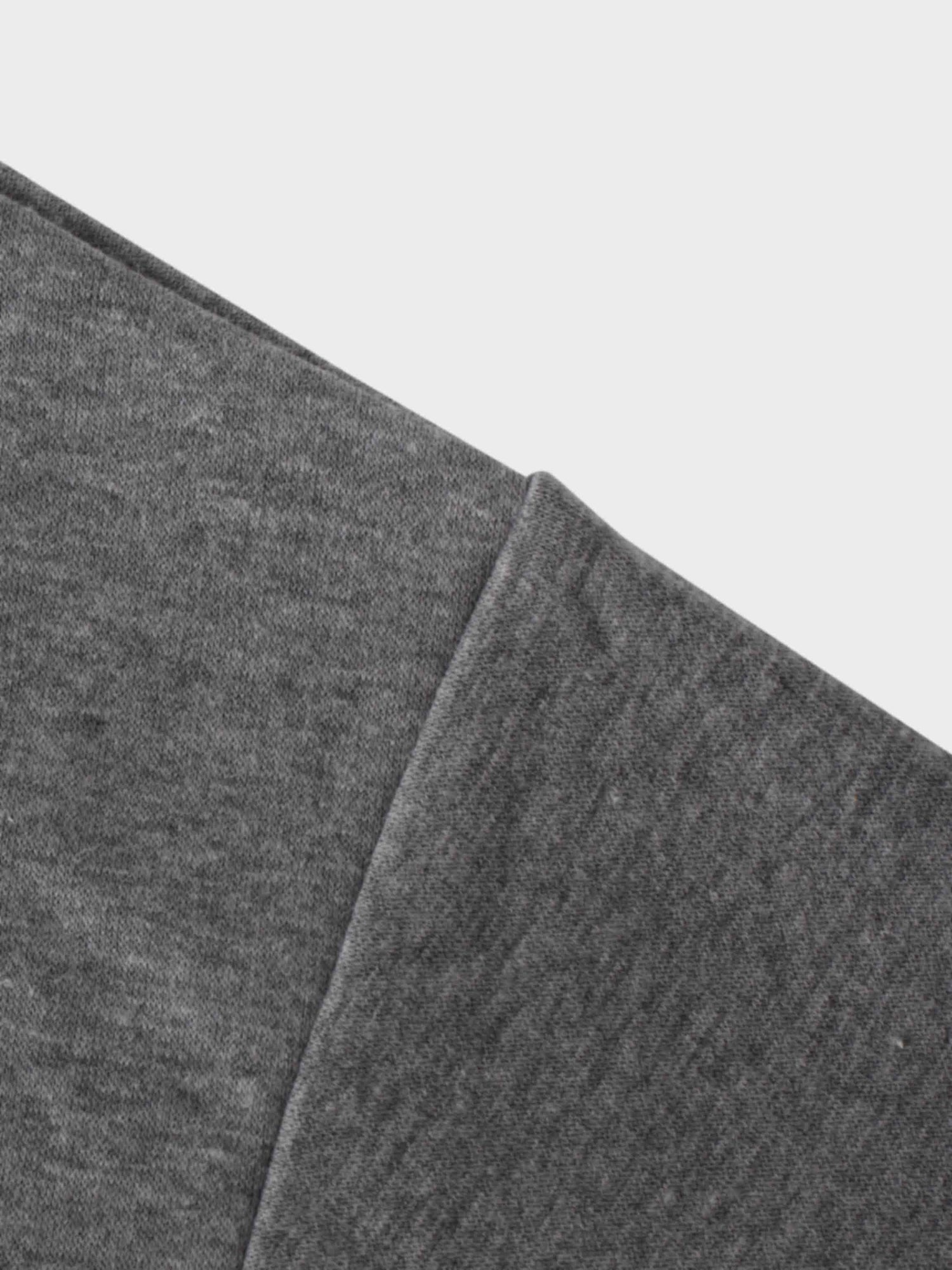 High Neck Sweatshirt-Heathered Grey