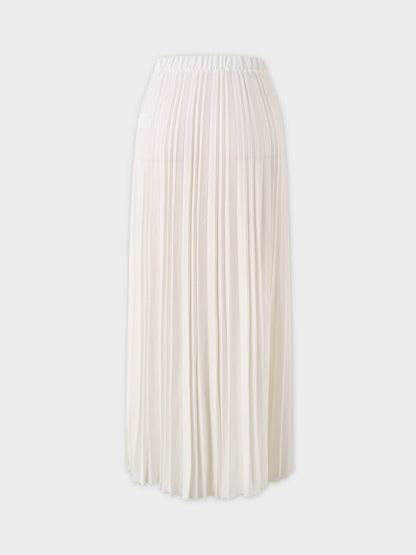 Thin Pleated Skirt-White