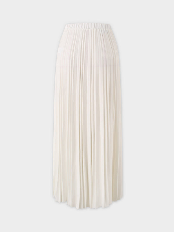 Thin Pleated Skirt-White