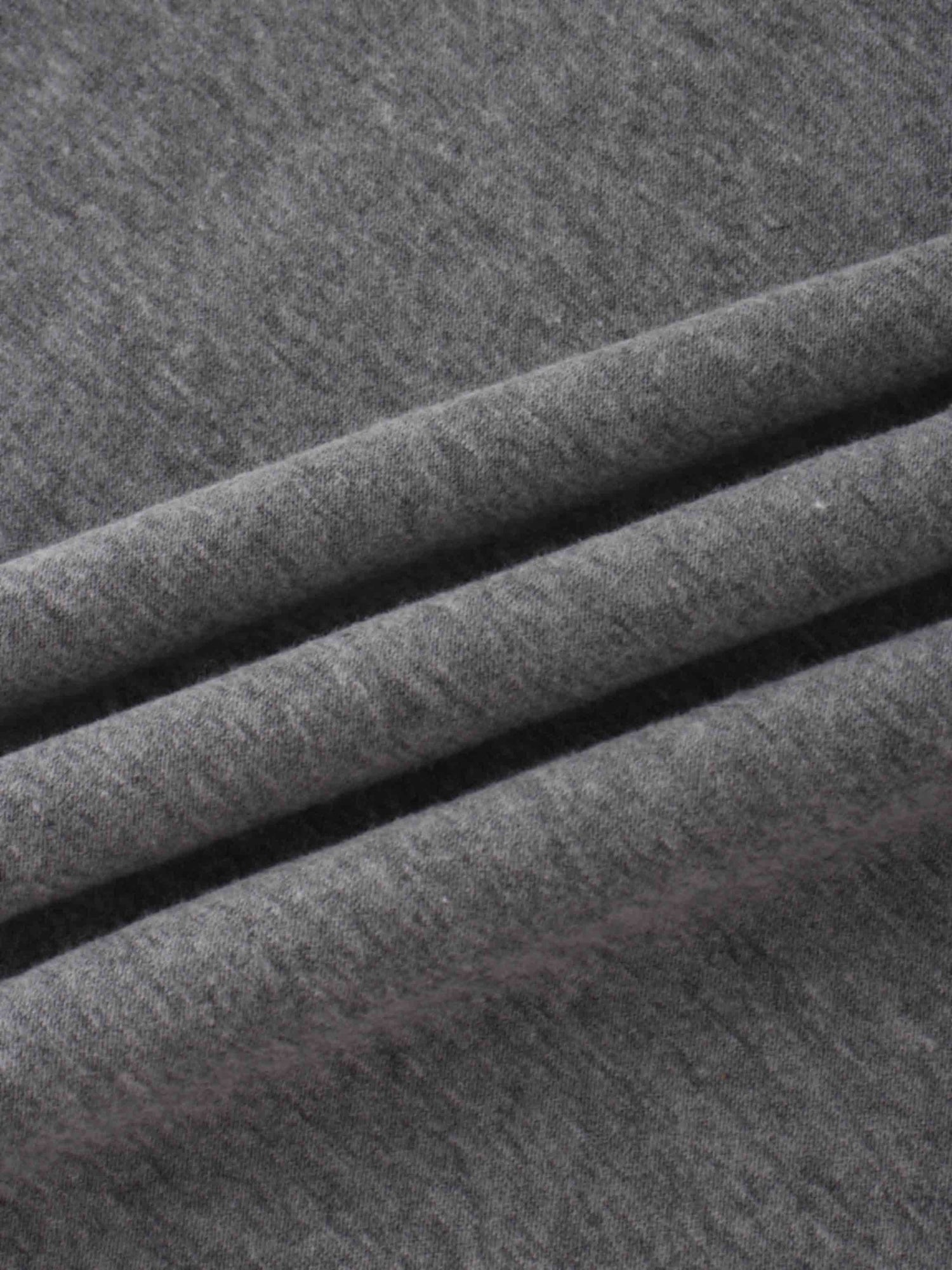 High Neck Sweatshirt-Heathered Grey