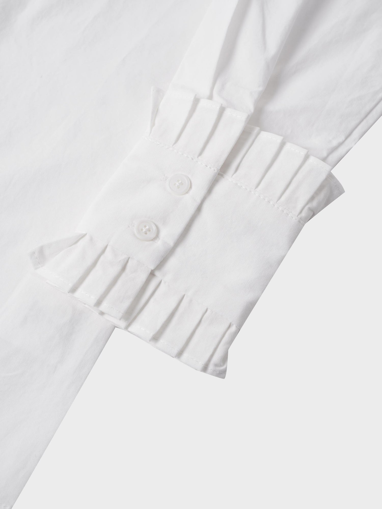 Pleat Front Blouse-White