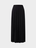Thin Pleated Skirt-Black