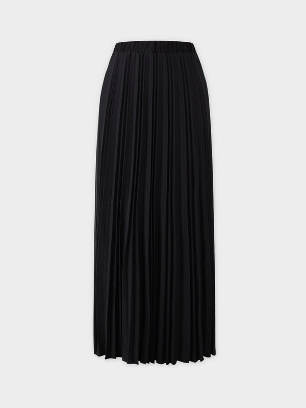 Thin Pleated Skirt-Black