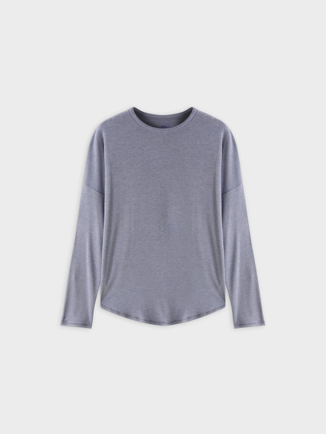 Ribbed Swing Tee-Heathered Navy
