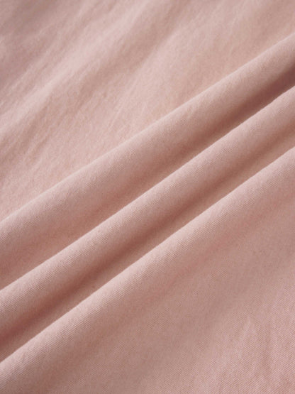 Denim Yoke Circle Skirt-Washed Pink