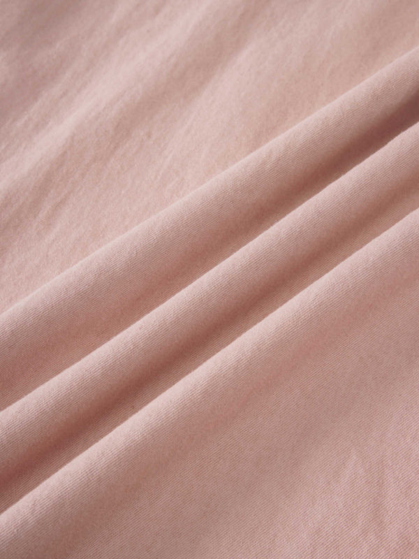Denim Yoke Circle Skirt-Washed Pink