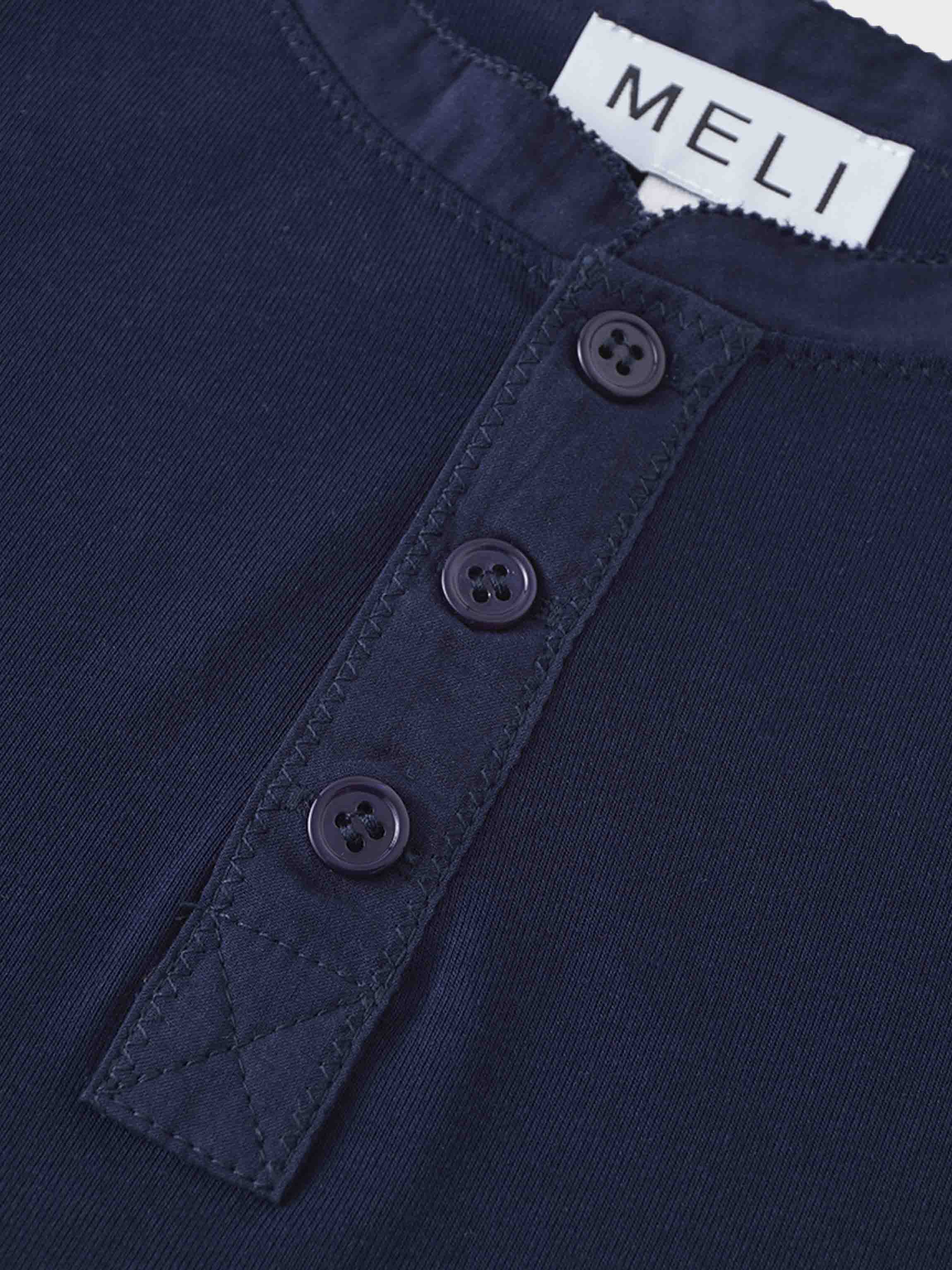 Trim Detail Henley-Navy