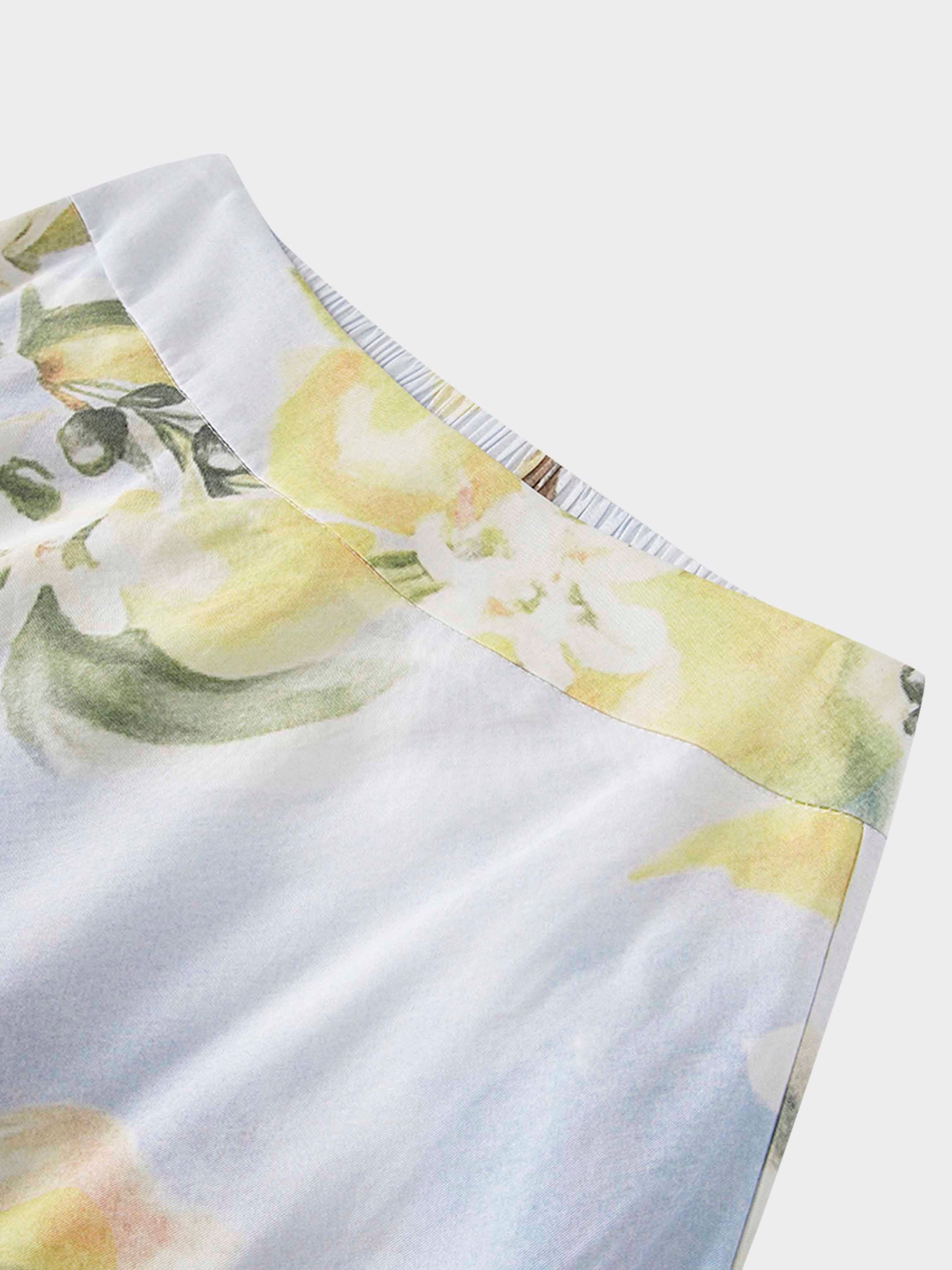 Printed Flare Skirt-Sunshine Floral