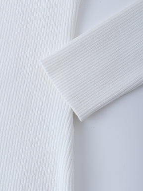 Striped Accent Sweater-White