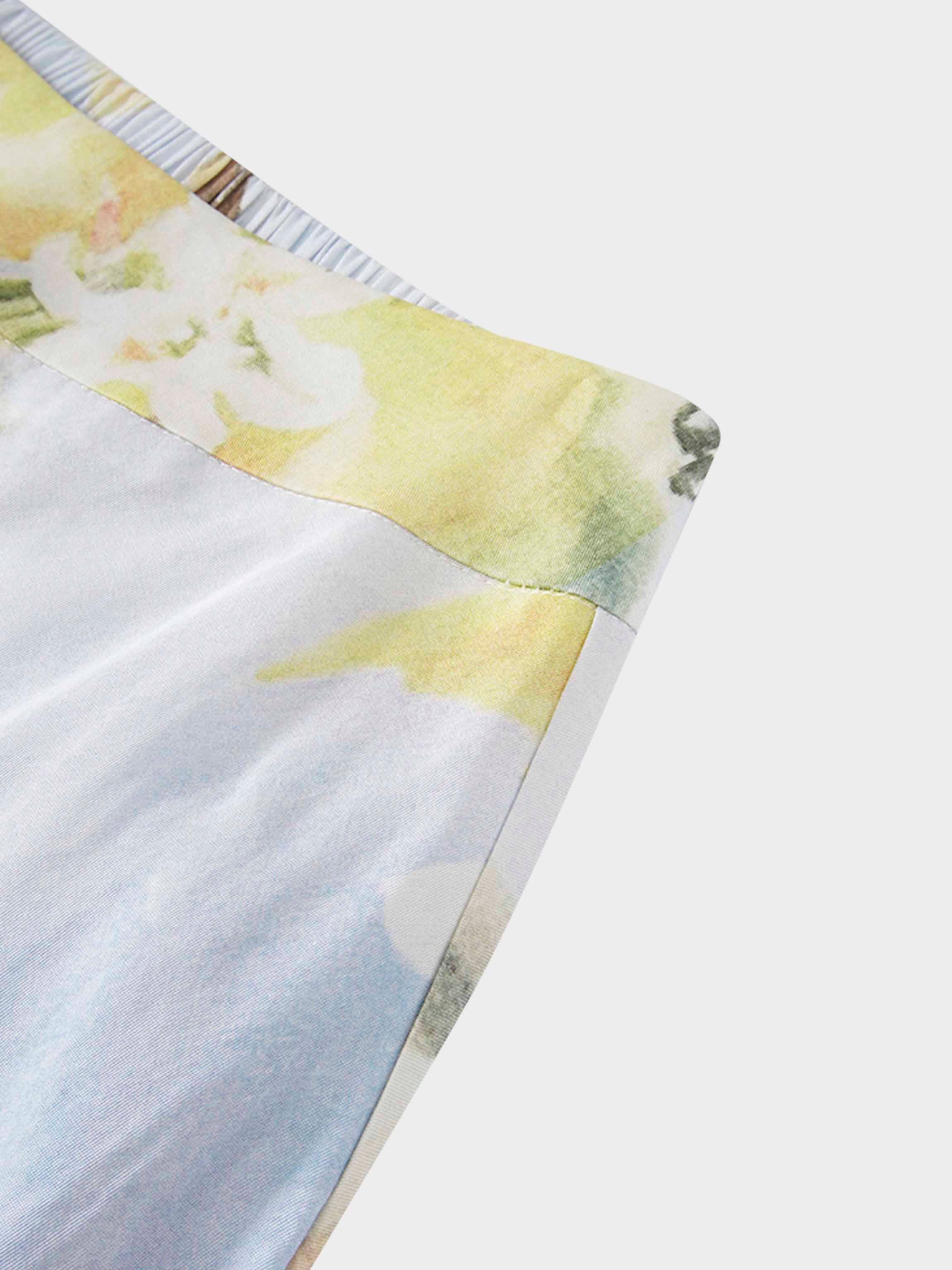 Printed Flare Skirt-Sunshine Floral