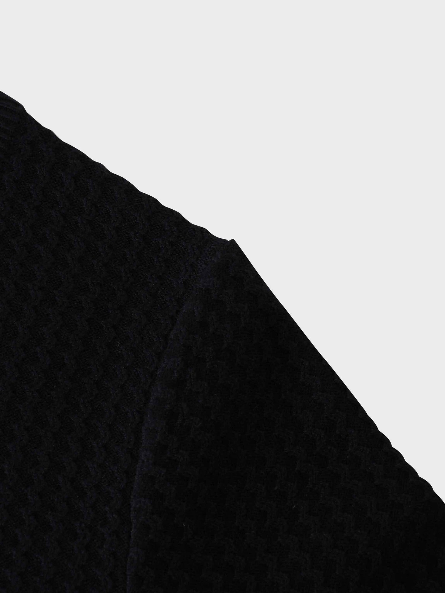 Waffle Wave Sweater-Black/Cream