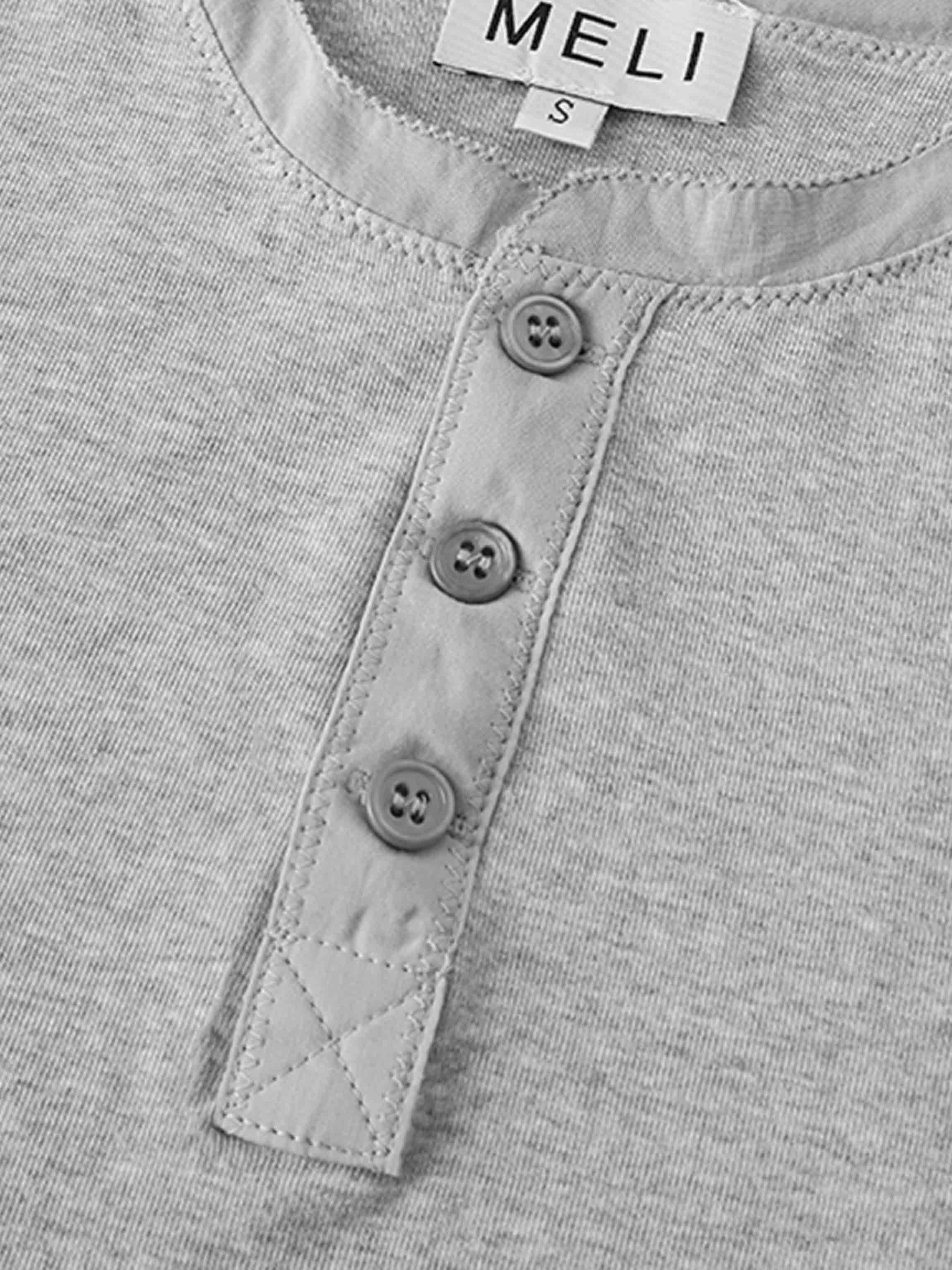 Trim Detail Henley-Dark Grey