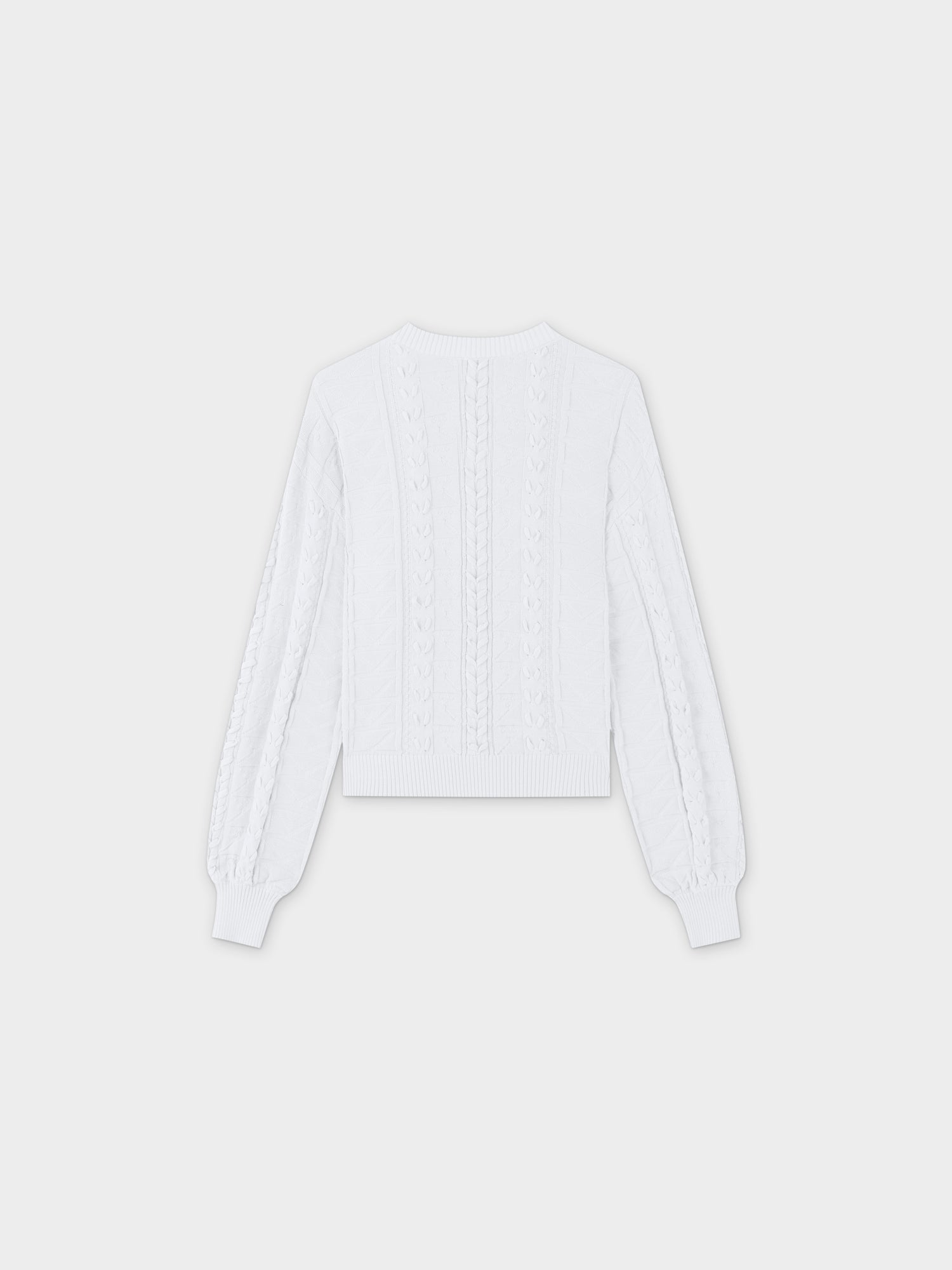 Cross Stitch Sweater-White