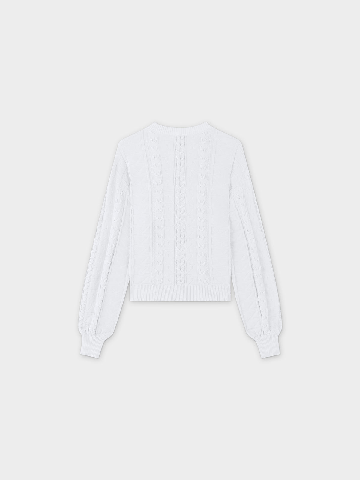 Cross Stitch Sweater-White