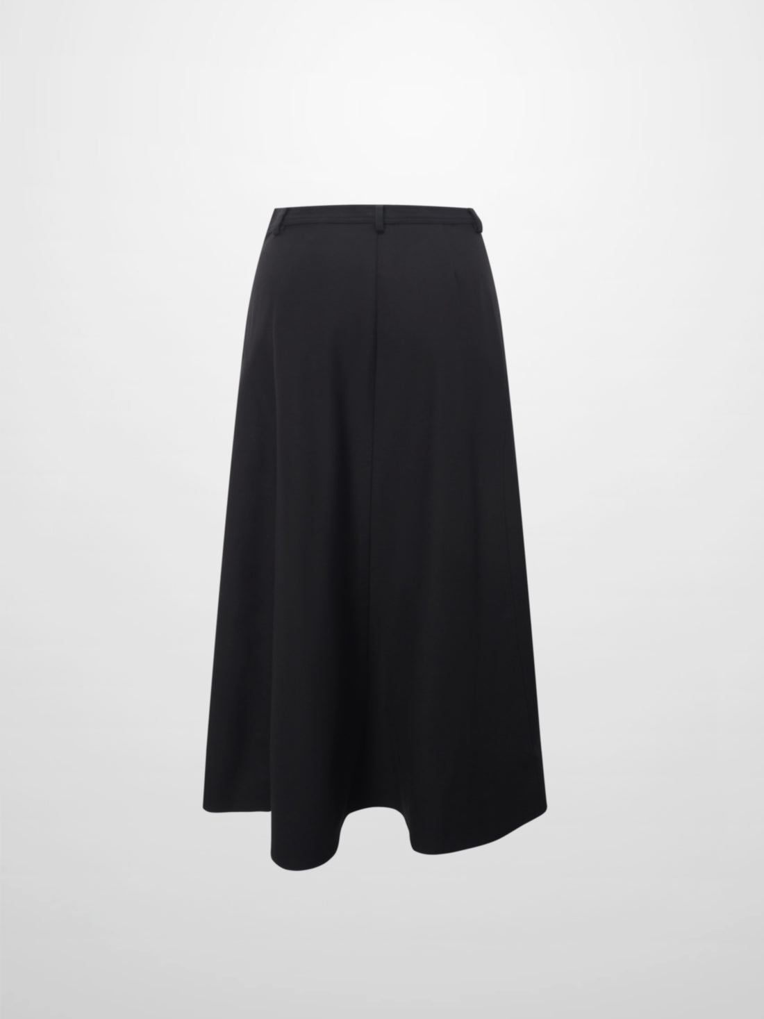Wool Blend Yoke Skirt 26&quot;-Black