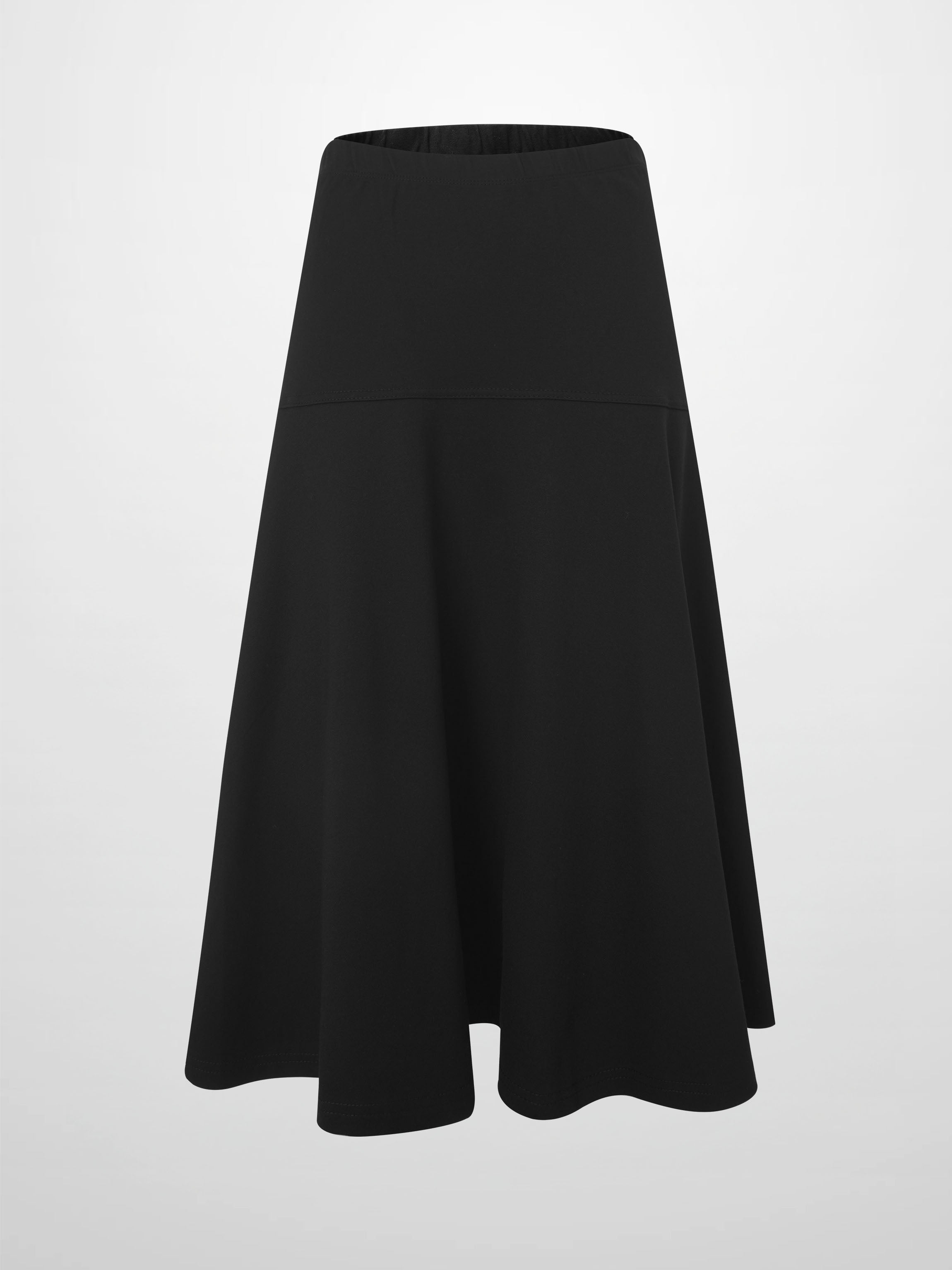 Drop Waist Ponte Skirt - Black 24"