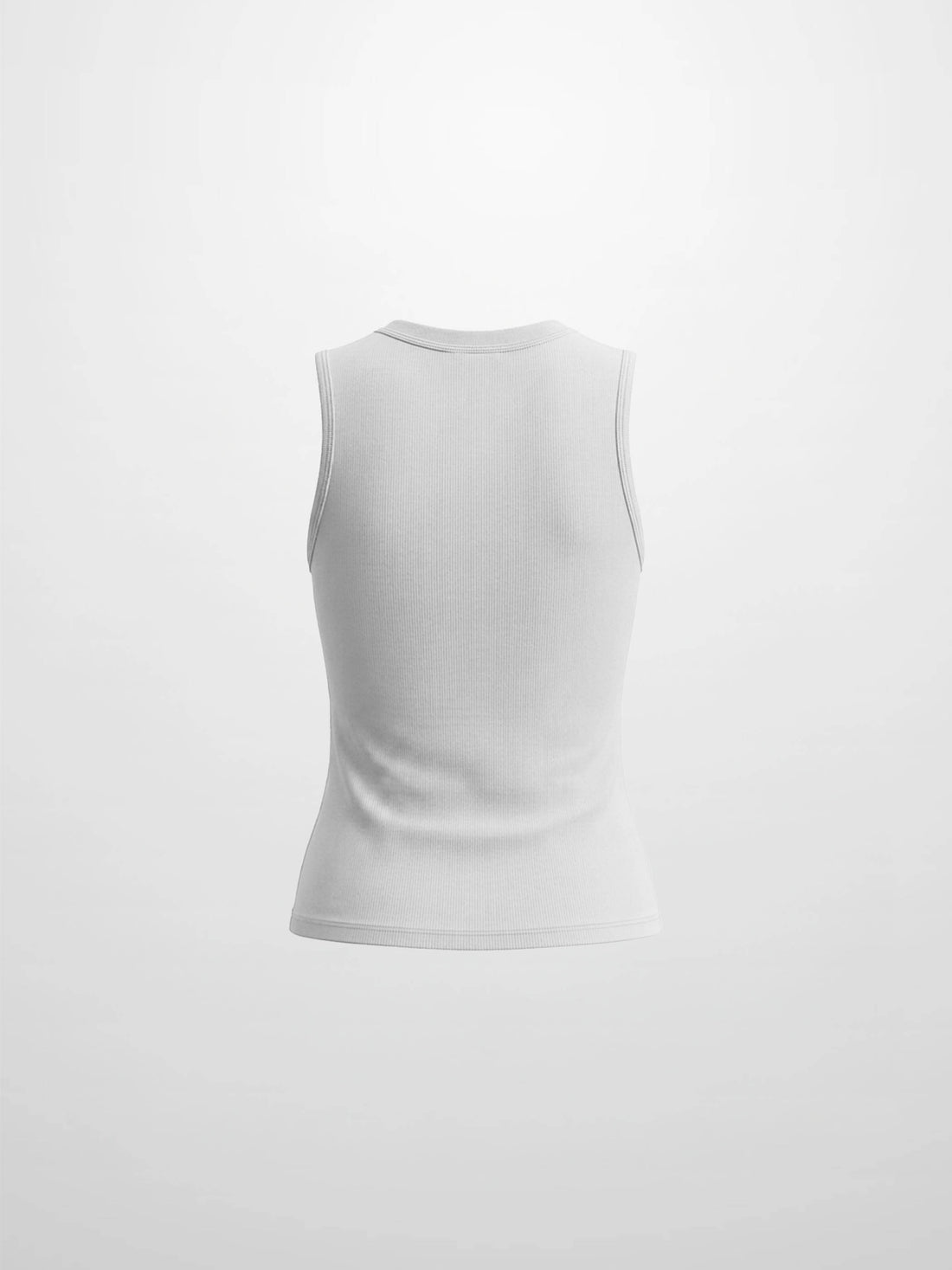 Sleeveless Basic Tee-White